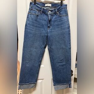 Abercrombie low rise baggy cuffed jeans